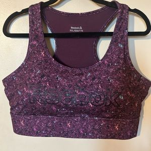 🛍️2/$15🛍️NWOT Reebok Sports Bra Dark Purple